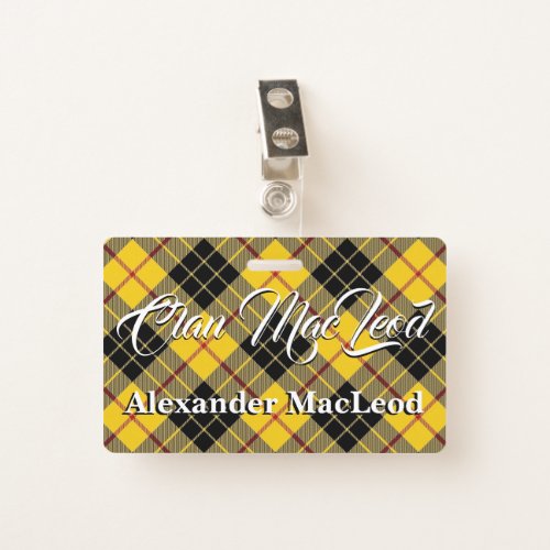 Clan MacLeod of Lewis Tartan Badge