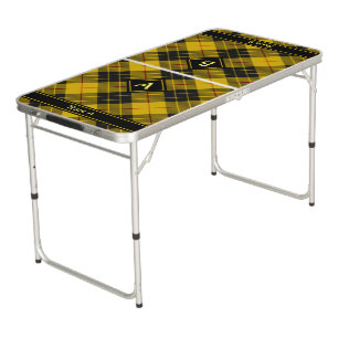 Clan Macleod of Lewis Tartan Beer Pong Table