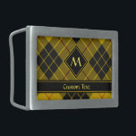 Clan Macleod of Lewis Tartan Belt Buckle<br><div class="desc">Clan Macleod of Lewis traditional tartan with modern colors. Seamless pattern. Custom text and monogram.</div>