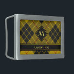 Clan Macleod of Lewis Tartan Belt Buckle<br><div class="desc">Clan Macleod of Lewis traditional tartan with modern colors. Seamless pattern. Custom text and monogram.</div>