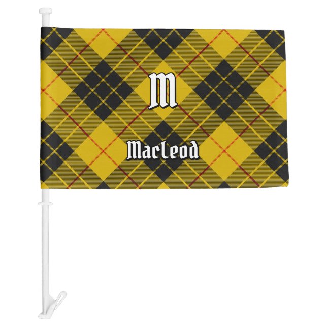 Clan Macleod of Lewis Tartan Car Flag (Front)