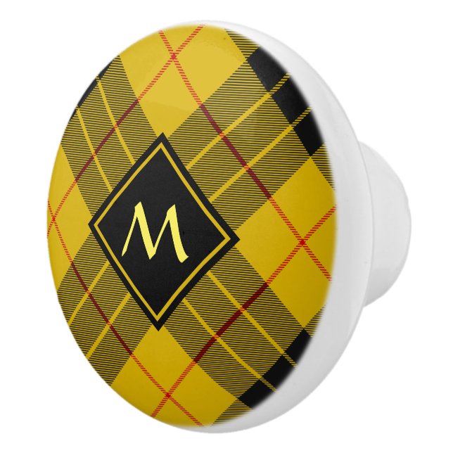 Clan Macleod of Lewis Tartan Ceramic Knob (Right)