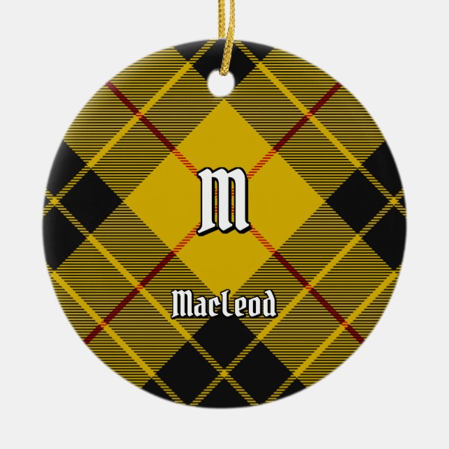 Clan Macleod of Lewis Tartan Ceramic Ornament (Front)