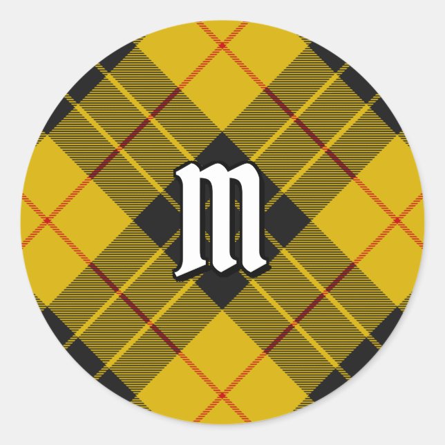Clan Macleod of Lewis Tartan Classic Round Sticker (Front)