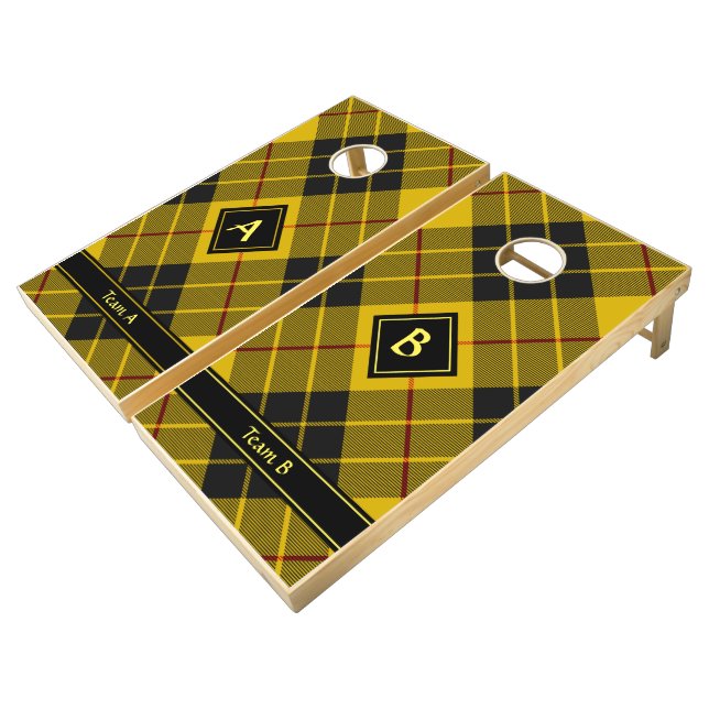 Clan Macleod of Lewis Tartan Cornhole Set (Angled)