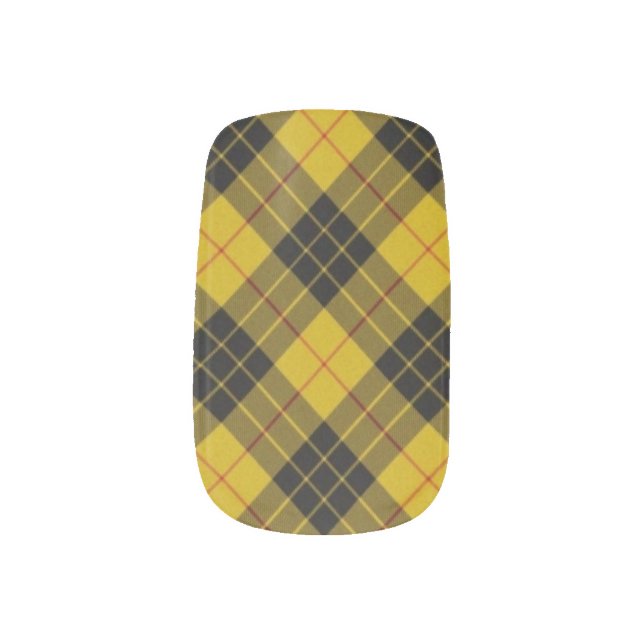 Clan MacLeod of Lewis Tartan Design Minx Nail Wraps (Left Thumb)
