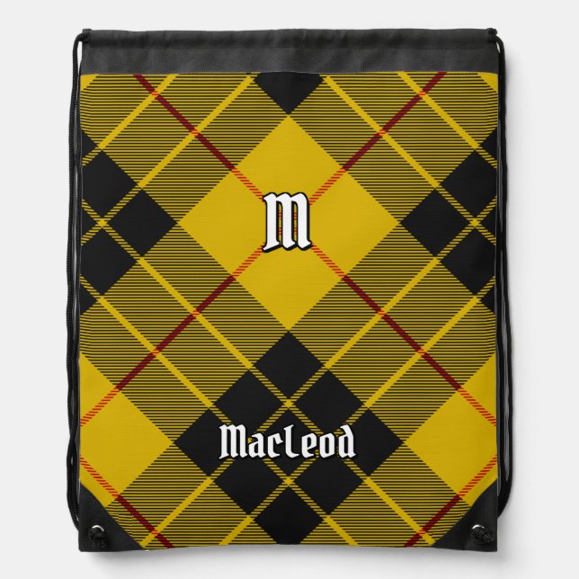Clan Macleod of Lewis Tartan Drawstring Bag (Front)