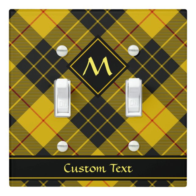 Clan Macleod of Lewis Tartan Light Switch Cover (In Situ)