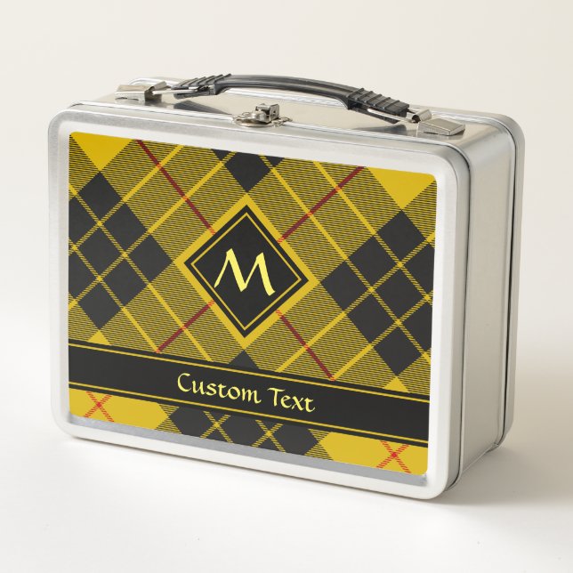 Clan Macleod of Lewis Tartan Metal Lunch Box (Front)