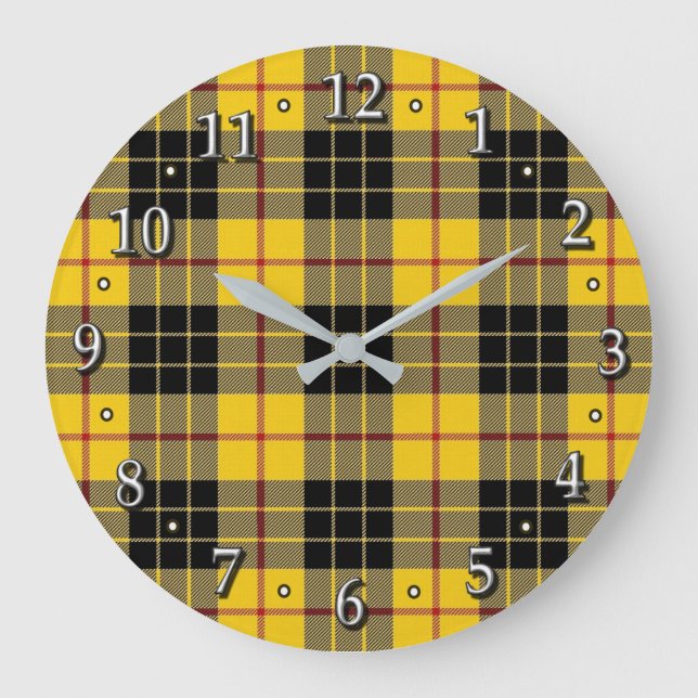 Clan MacLeod of Lewis Tartan Scottish Dream Clock (Front)