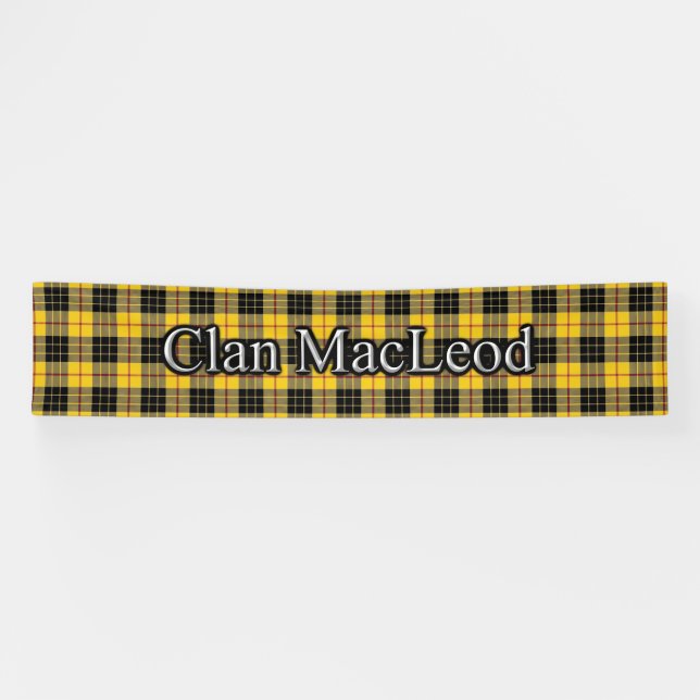 Clan MacLeod of Lewis Tartan Scottish Festival Banner (Horizontal)