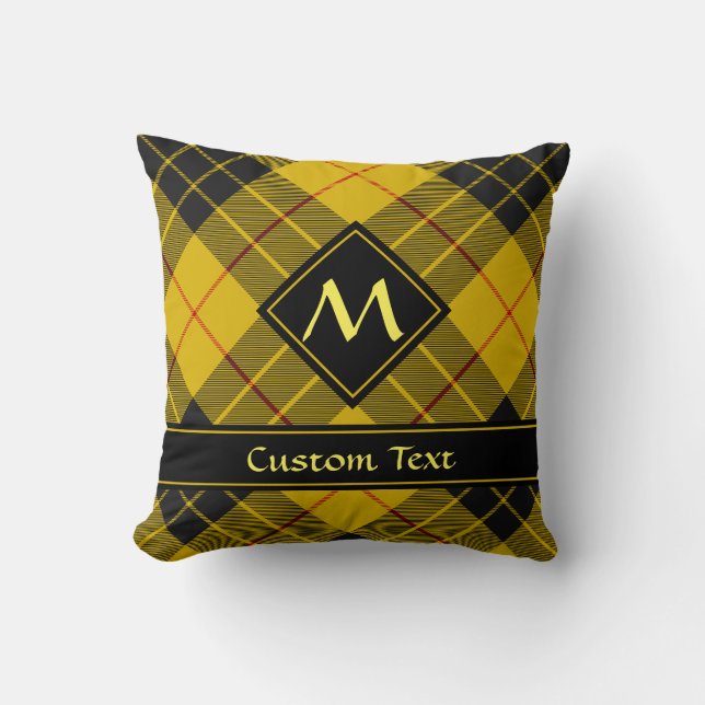 Clan Macleod of Lewis Tartan Throw Pillow (Front)
