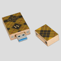 Clan Macleod of Lewis Tartan Wood Flash Drive