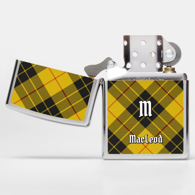 Clan Macleod of Lewis Tartan Zippo Lighter (Opened)