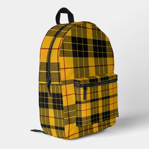 Clan MacLeod of Lewis Yellow Black Scottish Tartan Printed Backpack