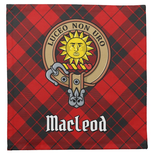 Clan MacLeod of Raasay Crest Cloth Napkin (Front)