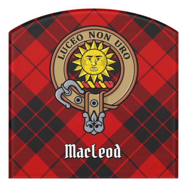 Clan MacLeod of Raasay Crest Door Sign (Contour Front)