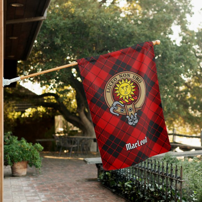 Clan MacLeod of Raasay Crest House Flag (In SItu)