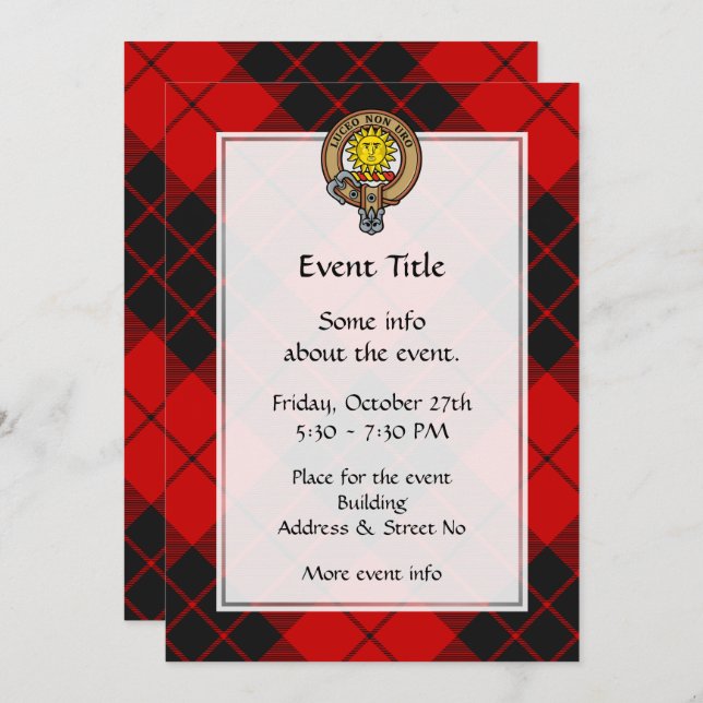 Clan MacLeod of Raasay Crest Invitation (Front/Back)