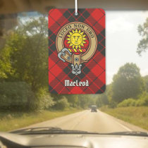Clan MacLeod of Raasay Crest over Tartan Air Freshener