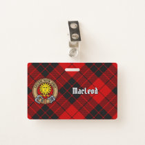 Clan MacLeod of Raasay Crest over Tartan Badge