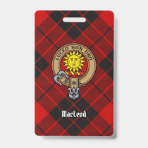 Clan MacLeod of Raasay Crest over Tartan Badge