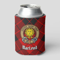 Clan MacLeod of Raasay Crest over Tartan Can Cooler