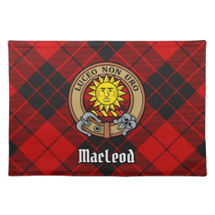 Clan MacLeod of Raasay Crest over Tartan Cloth Placemat