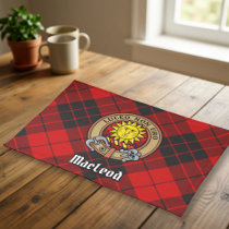 Clan MacLeod of Raasay Crest over Tartan Cloth Placemat