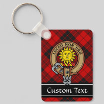 Clan MacLeod of Raasay Crest over Tartan Keychain