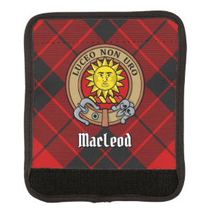 Clan MacLeod of Raasay Crest over Tartan Luggage Handle Wrap