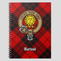 Clan MacLeod of Raasay Crest over Tartan Notebook