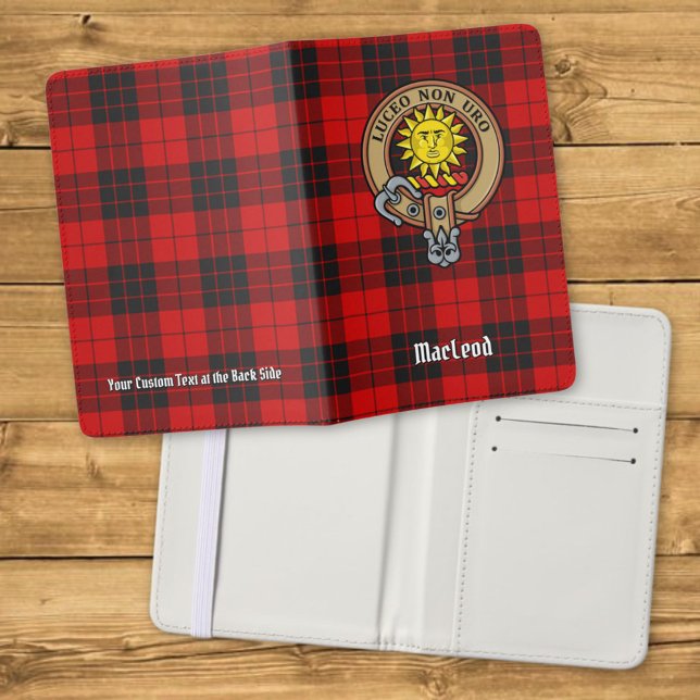 Clan MacLeod of Raasay Crest over Tartan Passport Holder (Creator Uploaded)