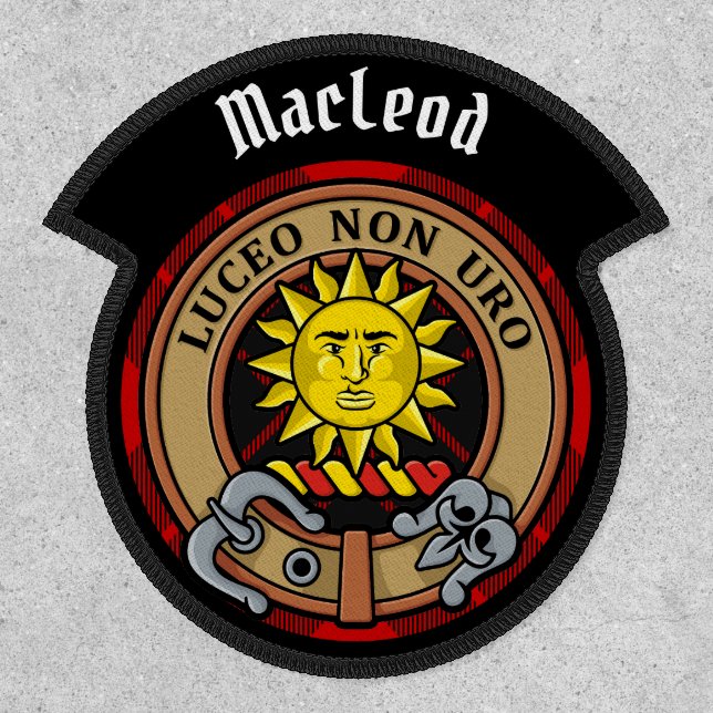 Clan MacLeod of Raasay Crest over Tartan Patch (Front)