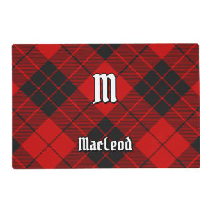 Clan MacLeod of Raasay Crest over Tartan Placemat