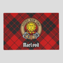 Clan MacLeod of Raasay Crest over Tartan Placemat