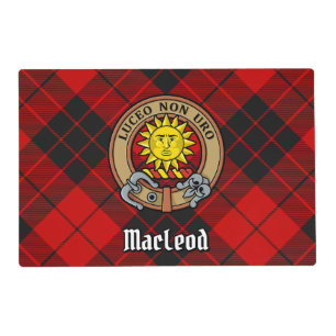 Clan MacLeod of Raasay Crest over Tartan Placemat