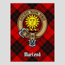 Clan MacLeod of Raasay Crest over Tartan Poster