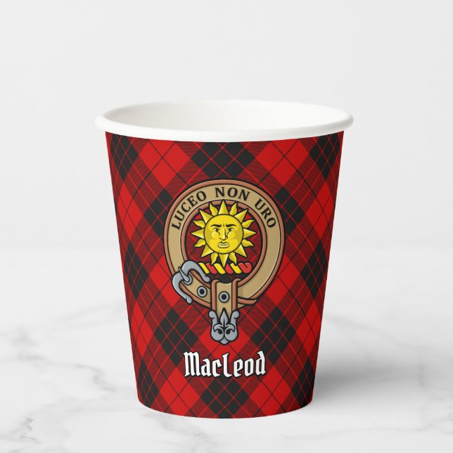 Clan MacLeod of Raasay Crest Paper Cups (Front)