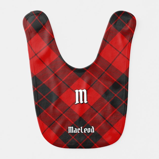 Clan Macleod of Raasay Tartan Baby Bib (Front)