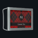 Clan Macleod of Raasay Tartan Belt Buckle<br><div class="desc">Clan Macleod of Raasay traditional tartan with modern colors. Seamless pattern. Custom text and monogram.</div>