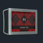 Clan Macleod of Raasay Tartan Belt Buckle<br><div class="desc">Clan Macleod of Raasay traditional tartan with modern colors. Seamless pattern. Custom text and monogram.</div>