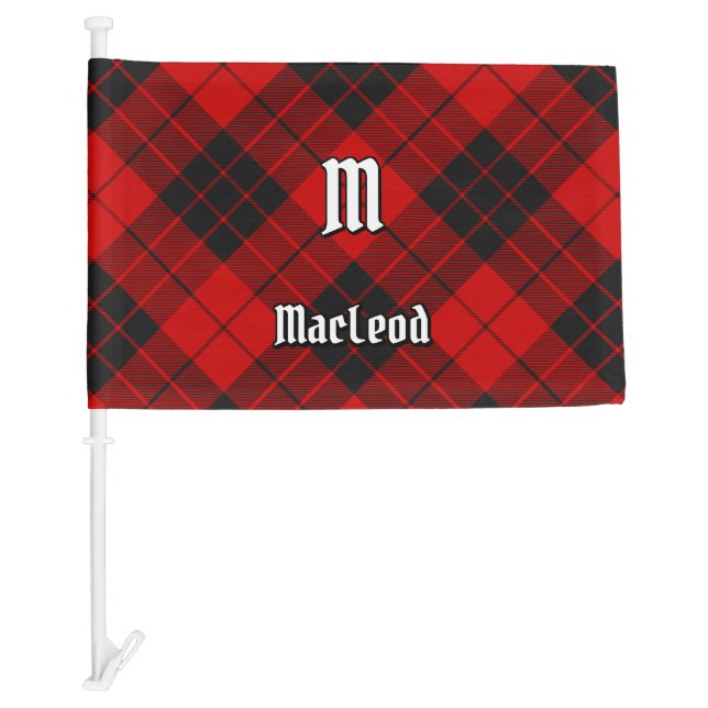 Clan Macleod of Raasay Tartan Car Flag (Front)