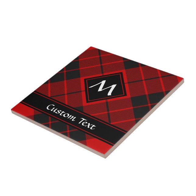 Clan Macleod of Raasay Tartan Ceramic Tile (Side)