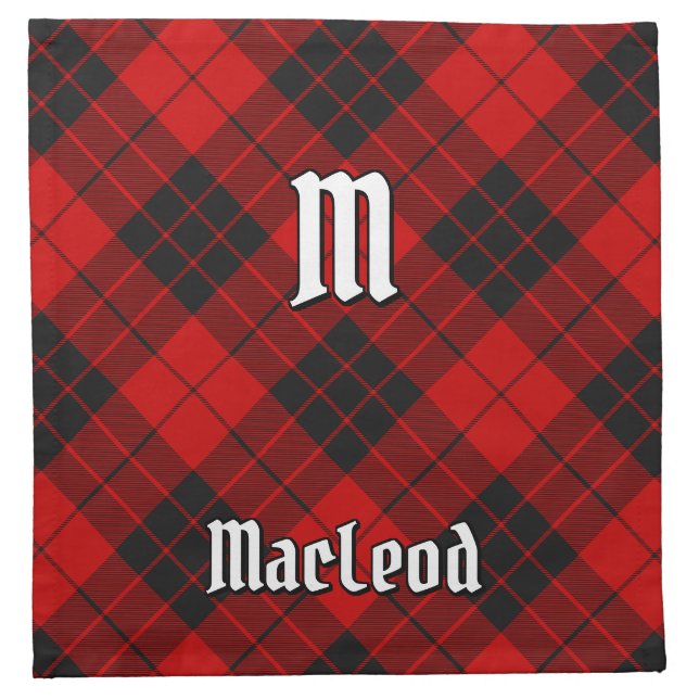 Clan Macleod of Raasay Tartan Cloth Napkin (Front)