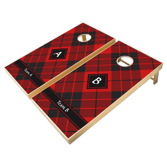 Clan Macleod of Raasay Tartan Cornhole Set (Angled)