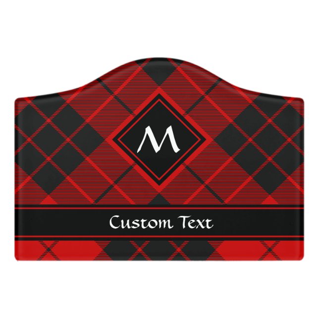 Clan Macleod of Raasay Tartan Door Sign (Small Crest Front)