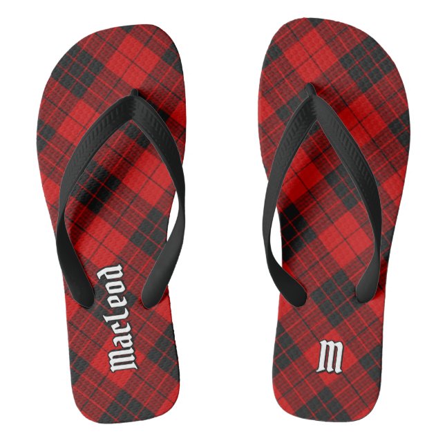 Clan Macleod of Raasay Tartan Flip Flops (Footbed)