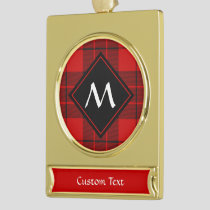 Clan Macleod of Raasay Tartan Gold Plated Banner Ornament