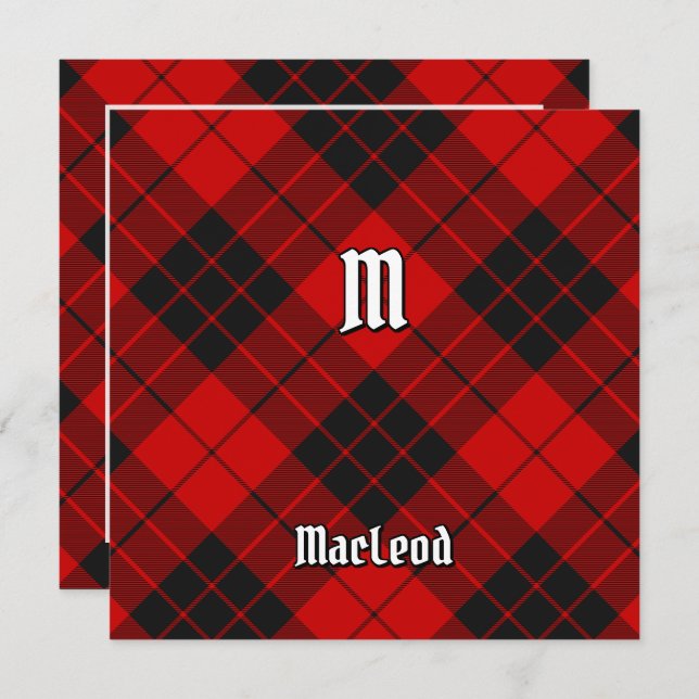Clan Macleod of Raasay Tartan Invitation (Front/Back)